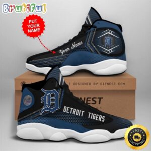 MLB Detroit Tigers Custom Name Air Jordan 13 Shoes V7