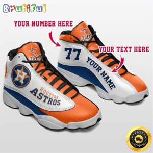 MLB Houston Astros Custom Name Number Air Jordan 13 Shoes V3