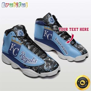MLB Kansas City Royals Custom Name Air Jordan 13 Shoes V1