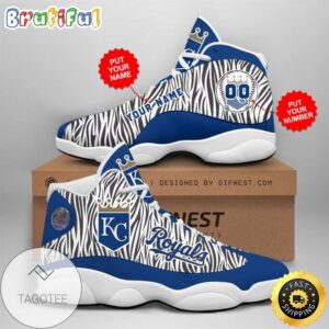 MLB Kansas City Royals Custom Name Number Air Jordan 13 Shoes V4