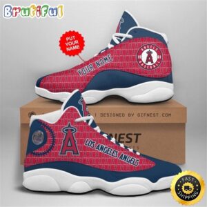 MLB Los Angeles Angels Custom Name Air Jordan 13 Shoes V2