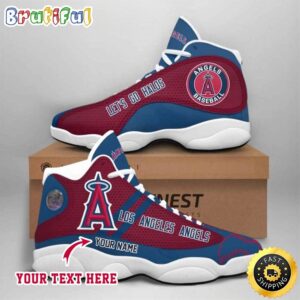 MLB Los Angeles Angels Custom Name Air Jordan 13 Shoes V5