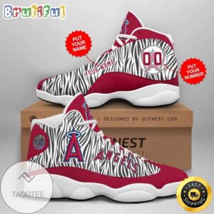 MLB Los Angeles Angels Custom Name Number Air Jordan 13 Shoes V3