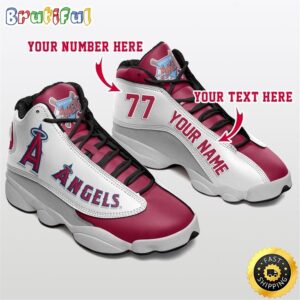 MLB Los Angeles Angels Custom Name Number Air Jordan 13 Shoes V4