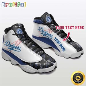 MLB Los Angeles Dodgers Custom Name Air Jordan 13 Shoes V4