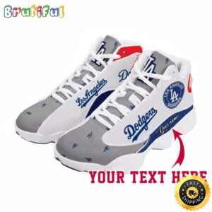MLB Los Angeles Dodgers Custom Name Air Jordan 13 Shoes V5