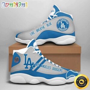 MLB Los Angeles Dodgers Live Breathe Blue Air Jordan 13 Shoes