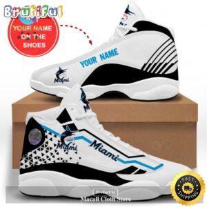 MLB Miami Marlins Custom Name Air Jordan 13 Shoes