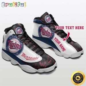 MLB Minnesota Twins Custom Name Air Jordan 13 Shoes V2