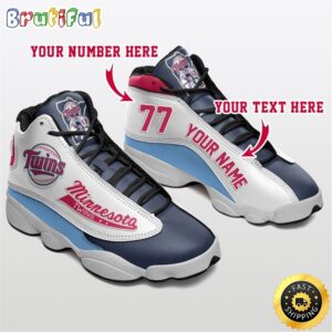MLB Minnesota Twins Custom Name Number Air Jordan 13 Shoes V3