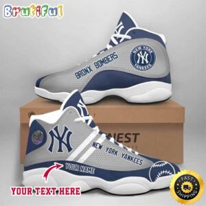 MLB New York Yankees Custom Name Air Jordan 13 Shoes V11