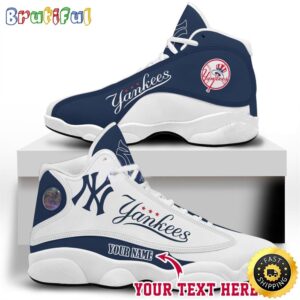 MLB New York Yankees Custom Name Air Jordan 13 Shoes V13