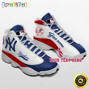 MLB New York Yankees Custom Name Air Jordan 13 Shoes V5
