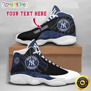 MLB New York Yankees Custom Name Air Jordan 13 Shoes V9