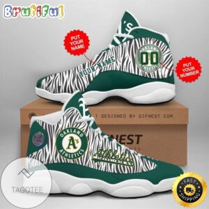 MLB Oakland Athletics Custom Name Number Air Jordan 13 Shoes V3