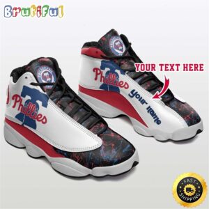 MLB Philadelphia Phillies Custom Name Air Jordan 13 Shoes V3