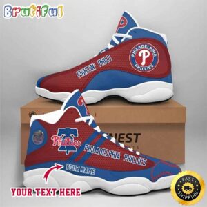 MLB Philadelphia Phillies Custom Name Air Jordan 13 Shoes V5