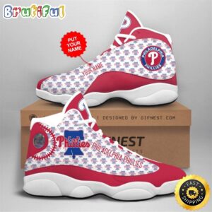 MLB Philadelphia Phillies Custom Name Air Jordan 13 Shoes V7