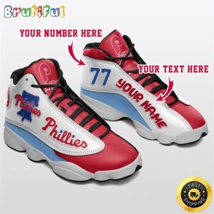 MLB Philadelphia Phillies Custom Name Number Air Jordan 13 Shoes V4