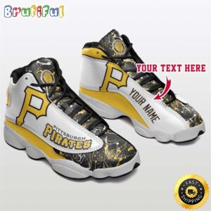 MLB Pittsburgh Pirates Custom Name Air Jordan 13 Shoes V3