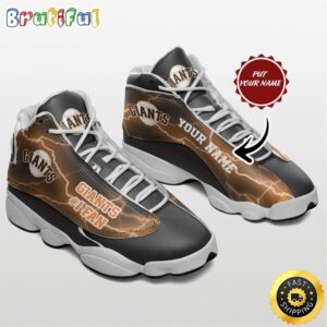 MLB San Francisco Giants Custom Name Air Jordan 13 Shoes
