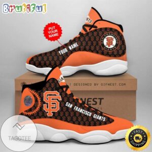 MLB San Francisco Giants Custom Name Air Jordan 13 Shoes V6