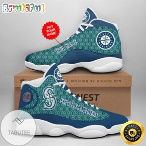 MLB Seattle Mariners Custom Name Air Jordan 13 Shoes V2