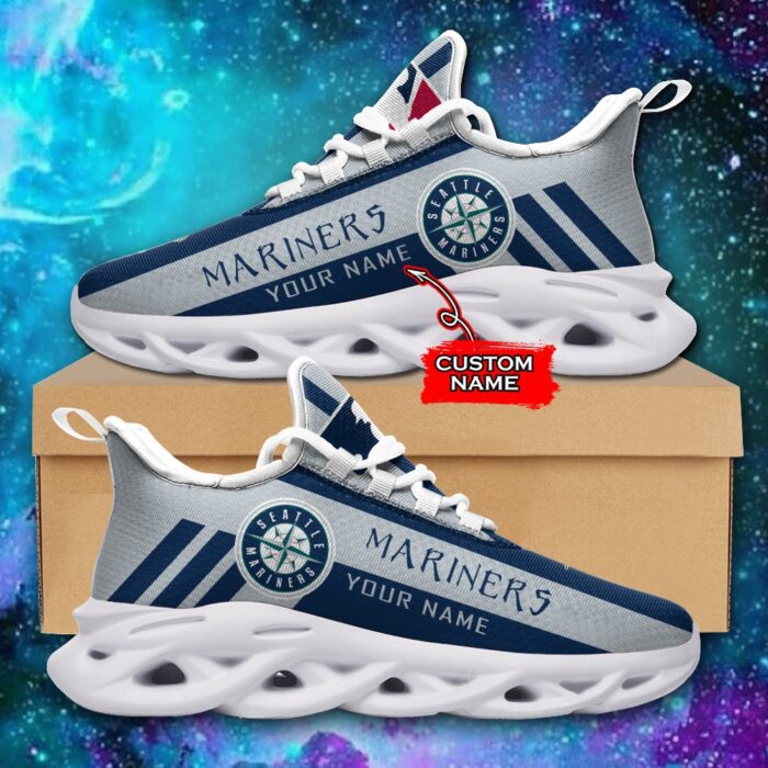 MLB Seattle Mariners Max Soul Sneaker Custom Name Style 1