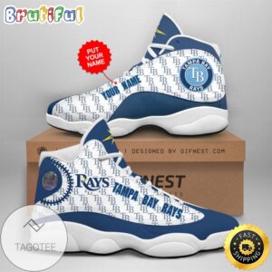MLB Tampa Bay Rays Custom Name Air Jordan 13 Shoes V5