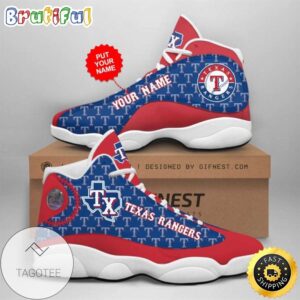 MLB Texas Rangers Custom Name Air Jordan 13 Shoes V4