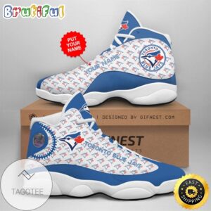 MLB Toronto Blue Jays Custom Name Air Jordan 13 Shoes V4
