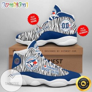 MLB Toronto Blue Jays Custom Name Number Air Jordan 13 Shoes V3