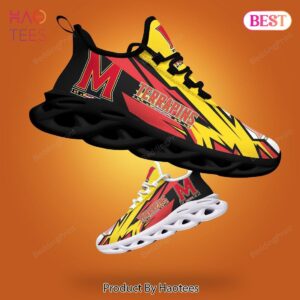 Maryland Terrapins NCAA Black Red Gold Max Soul Shoes