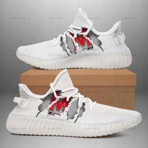 Maryland Terrapins Ripped White Running Shoes Yeezy Custom Shoes