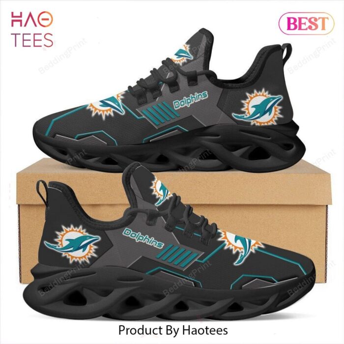 Miami Dolphins NFL Black Blue Max Soul Shoes