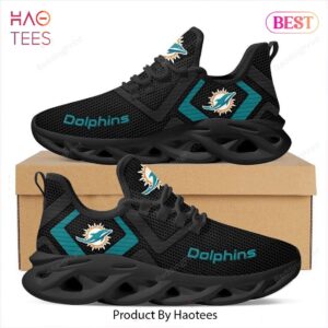 Miami Dolphins NFL Blue Mix Black Max Soul Shoes Fan Gift