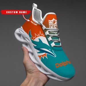 Miami Dolphins Personalized Custom Name Max Soul Shoes