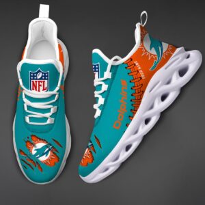 Miami Dolphins Personalized NFL Max Soul Shoes