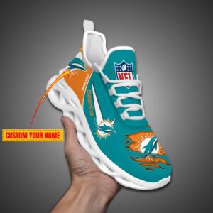 Miami Dolphins Personalized NFL Max Soul Shoes Fan Gift