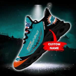 Miami Dolphins Personalized NFL Max Soul Shoes for Fan