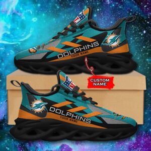 Miami Dolphins Personalized NFL Max Soul Sneaker Ver 1