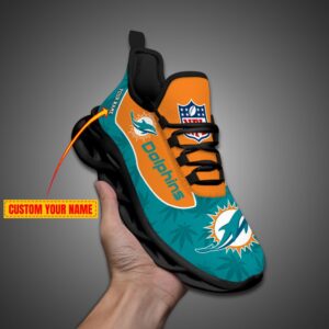 Miami Dolphins Personalized Weed Limited Edition Max Soul Shoes
