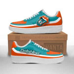 Miami Dolphins Sneakers Custom Force Shoes Sexy Lips For Fans