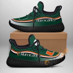 Miami Hurricanes Custom Shoes Personalized Name Yeezy Sneakers