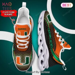 Miami Hurricanes NCAA Custom Name Max Soul Shoes