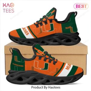 Miami Hurricanes NCAA Orange Mix Green Max Soul Shoes Fan Gift