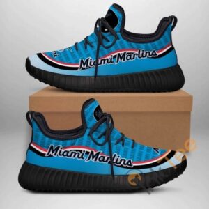 Miami Marlins Custom Shoes Personalized Name Yeezy Sneakers