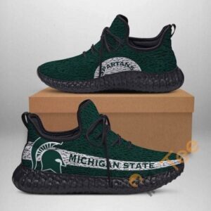Michigan State Spartans Custom Shoes Personalized Name Yeezy Sneakers