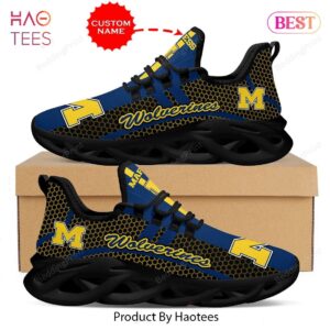 Michigan Wolverines NCAA Blue Black Gold Max Soul Shoes