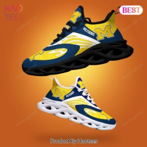 Michigan Wolverines NCAA Blue Mix Gold Max Soul Shoes Fan Gift
